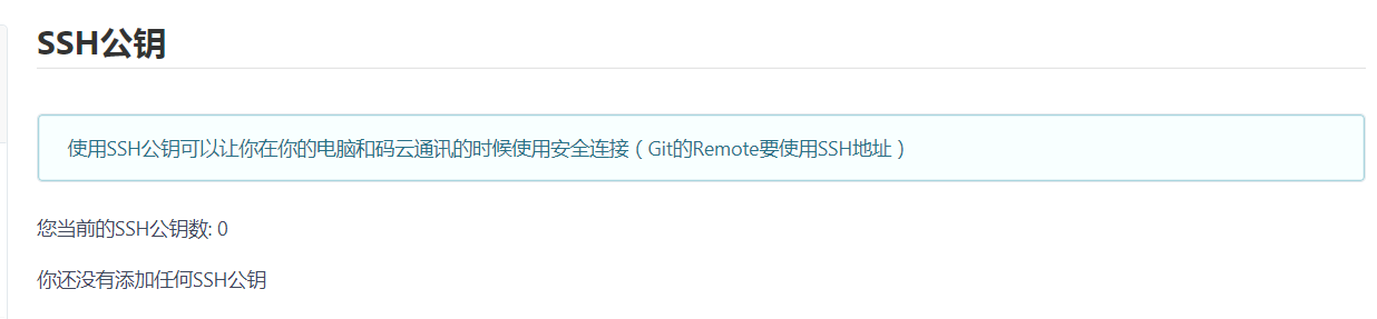 Gitee 也是，所有的 SSH keys 都控制好。